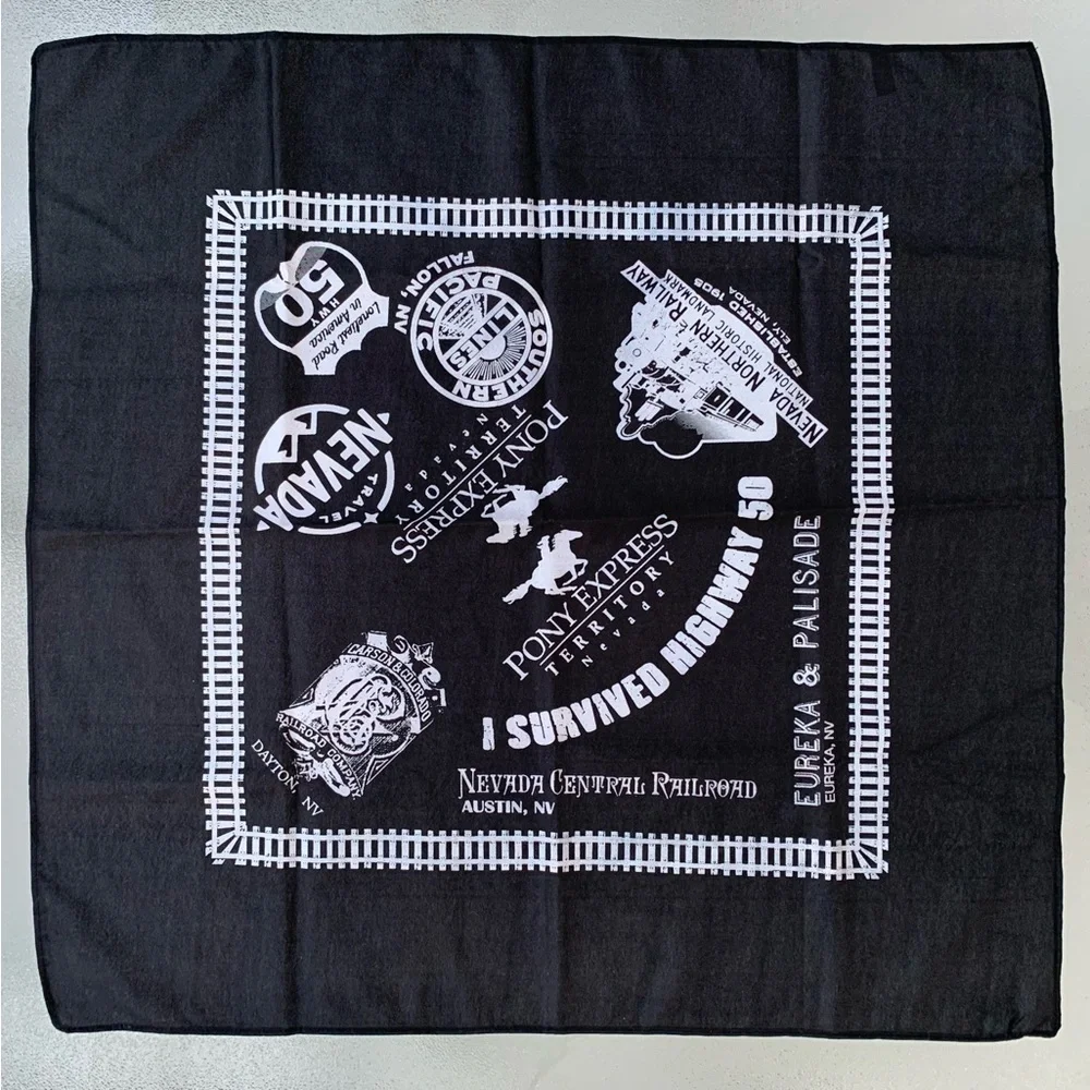 America's Loneliest Road Black “I Survived Highway 50” Souvenier Scarf